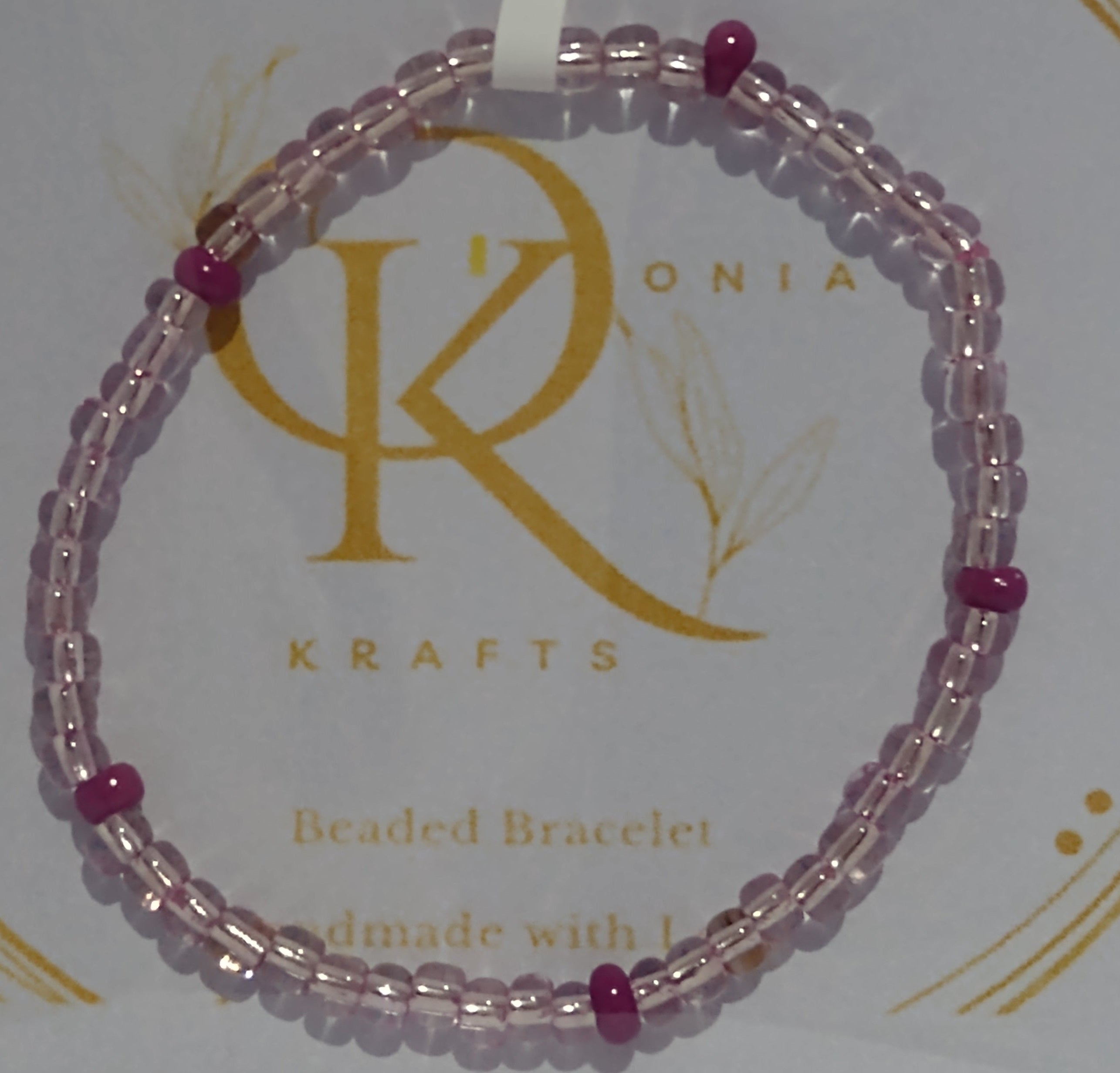 Cherry Mist Beaded Necklace w/ Bracelets (Set)