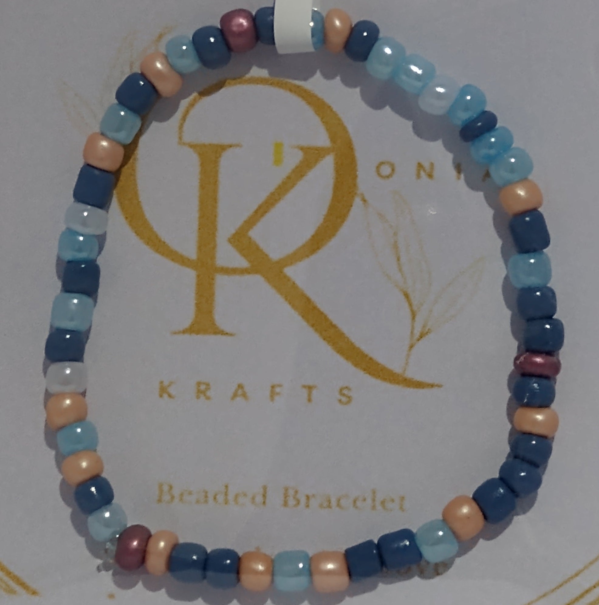 The Phase Blue Beaded Necklace w/ Bracelet (Set)