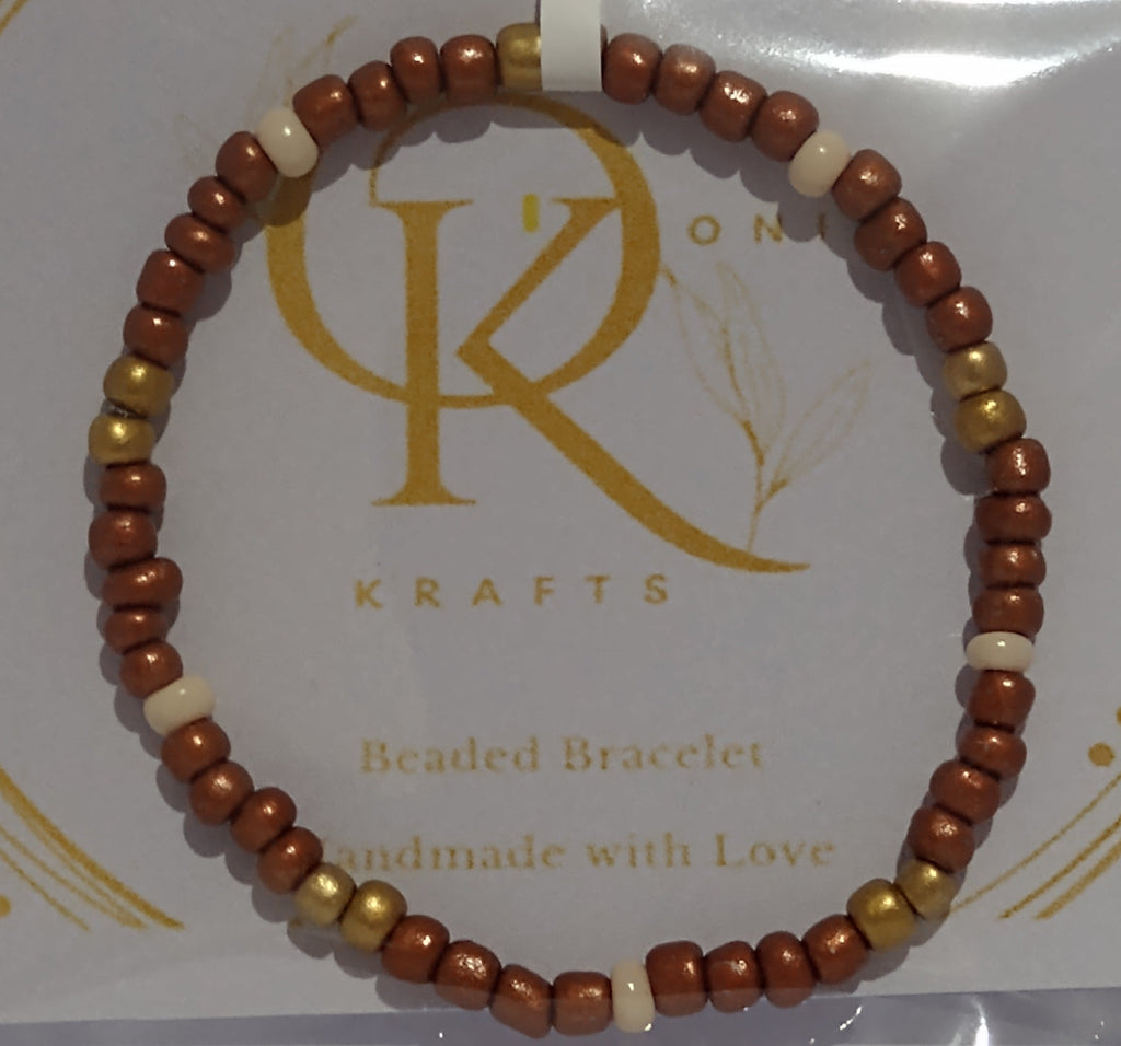 Forever Brown, Beaded Bracelet (Pair)