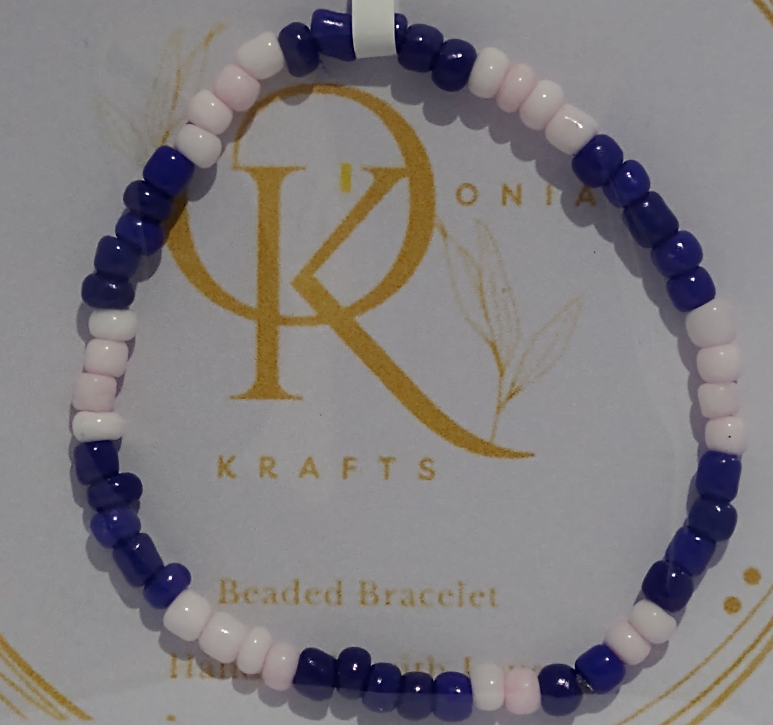 Purple Phase Beaded Necklace w/ Bracelets (Set)