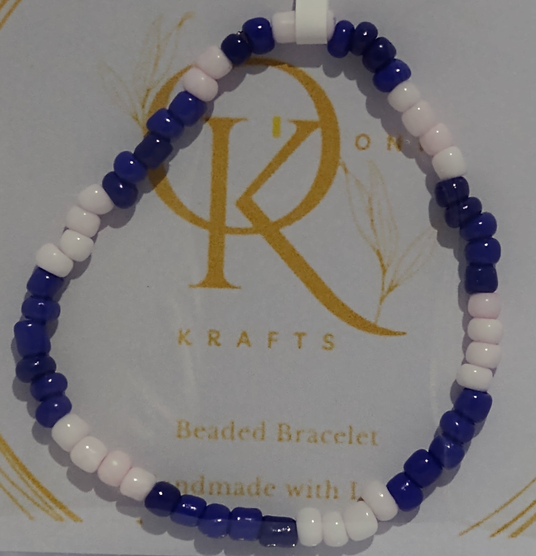 Purple Phase Beaded Necklace w/ Bracelets (Set)