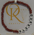 Worded, Blessed (Dark Brown) Beaded Bracelet (Single)