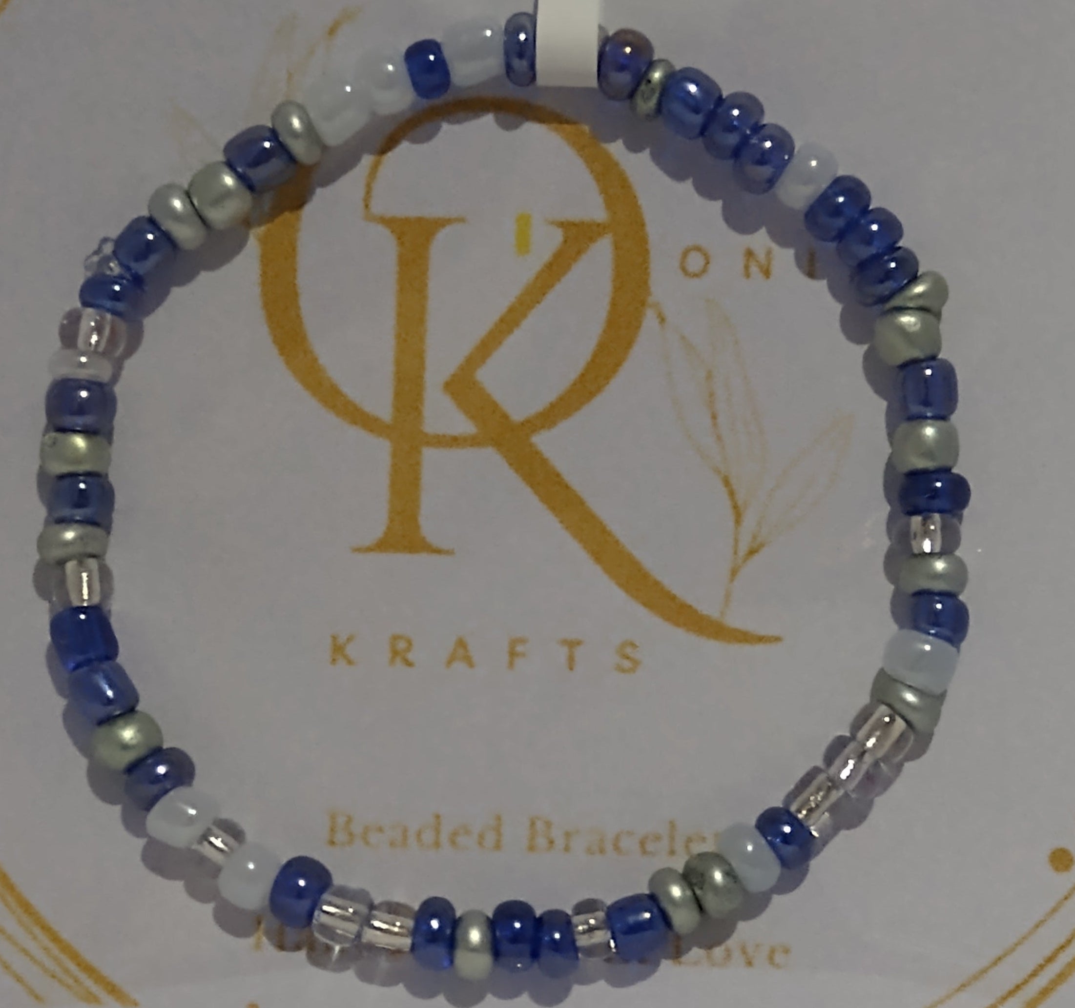 The Blue Highlight Beaded Necklace w/ Bracelets (Set)
