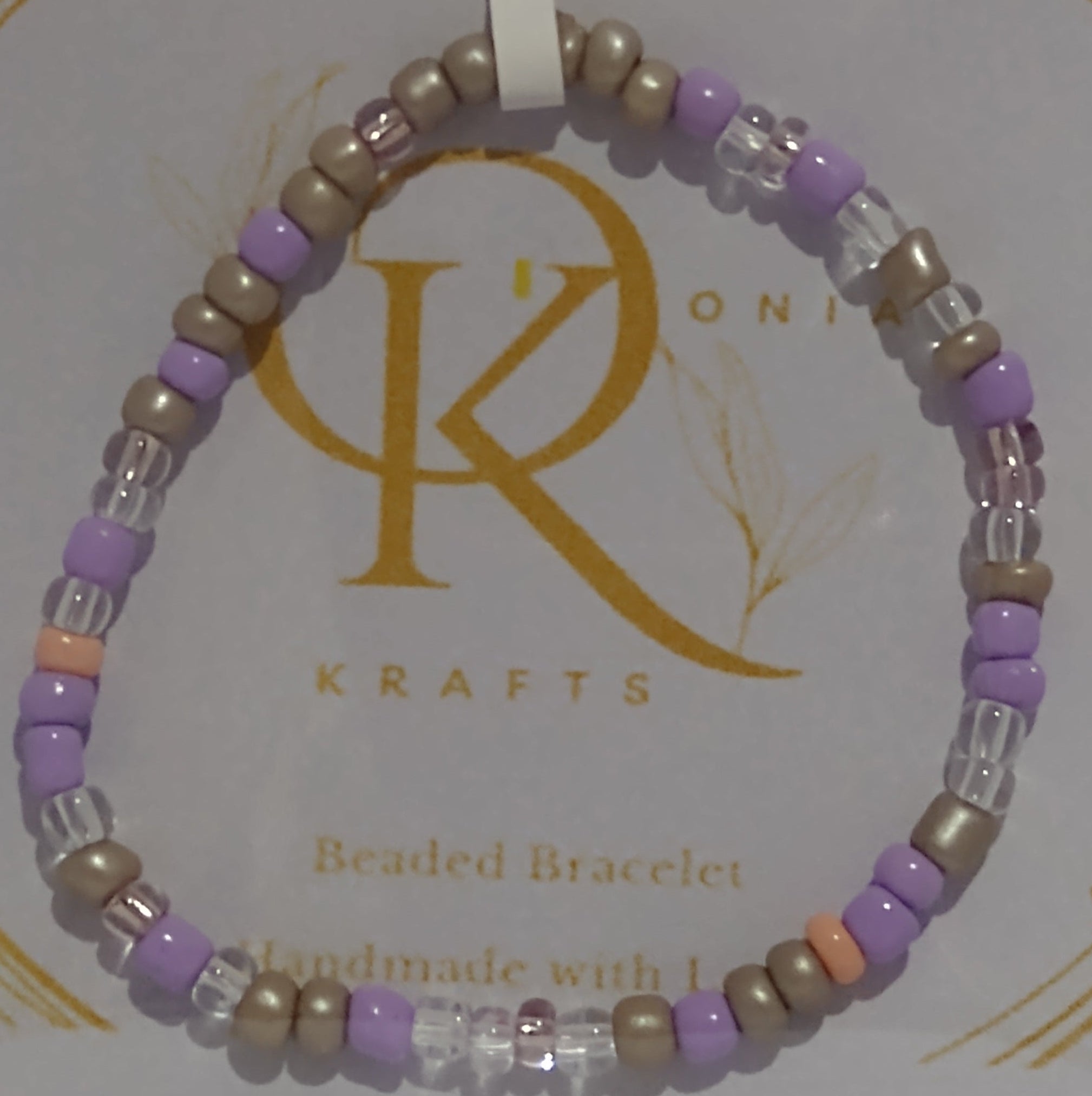 Lilac Passion Beaded Necklace w/ Bracelet (Set)