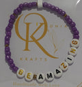 Be Amazing (Purple) Beaded Bracelet (Single)