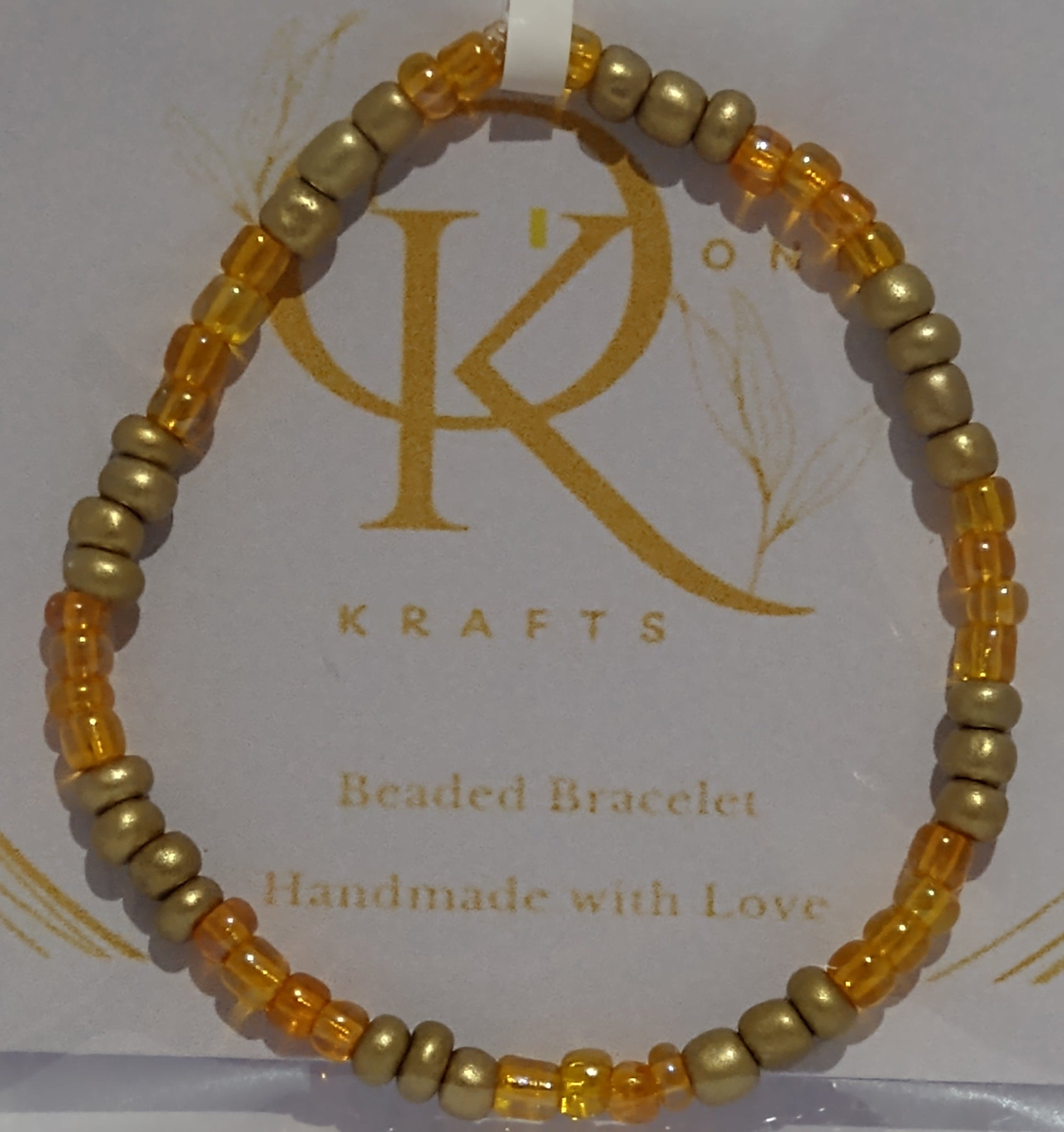 Lemon Tang  Beaded Necklace w/ Bracelet (Set)