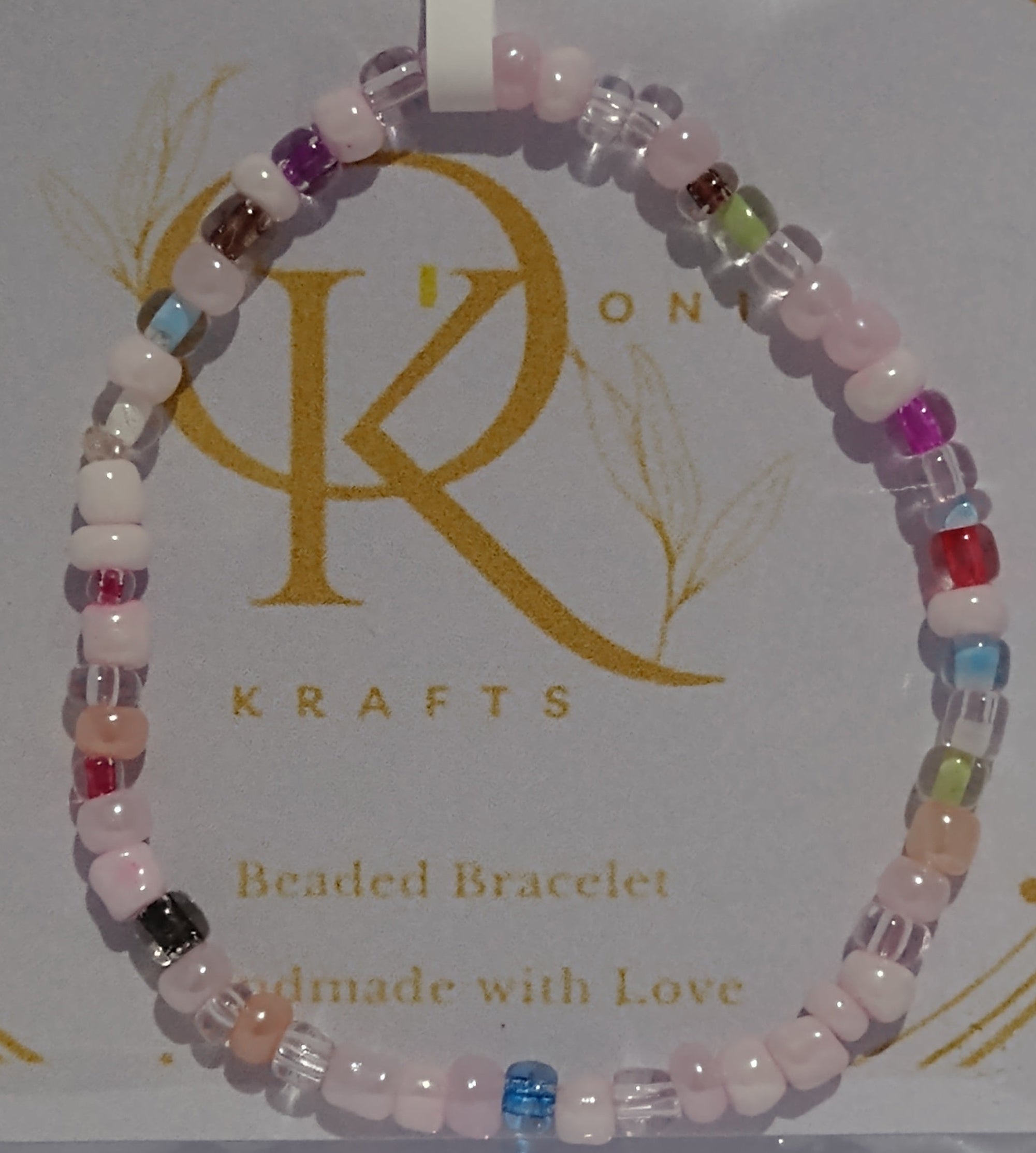 The Pink Coral Beaded Necklace w/ Bracelet (Set)