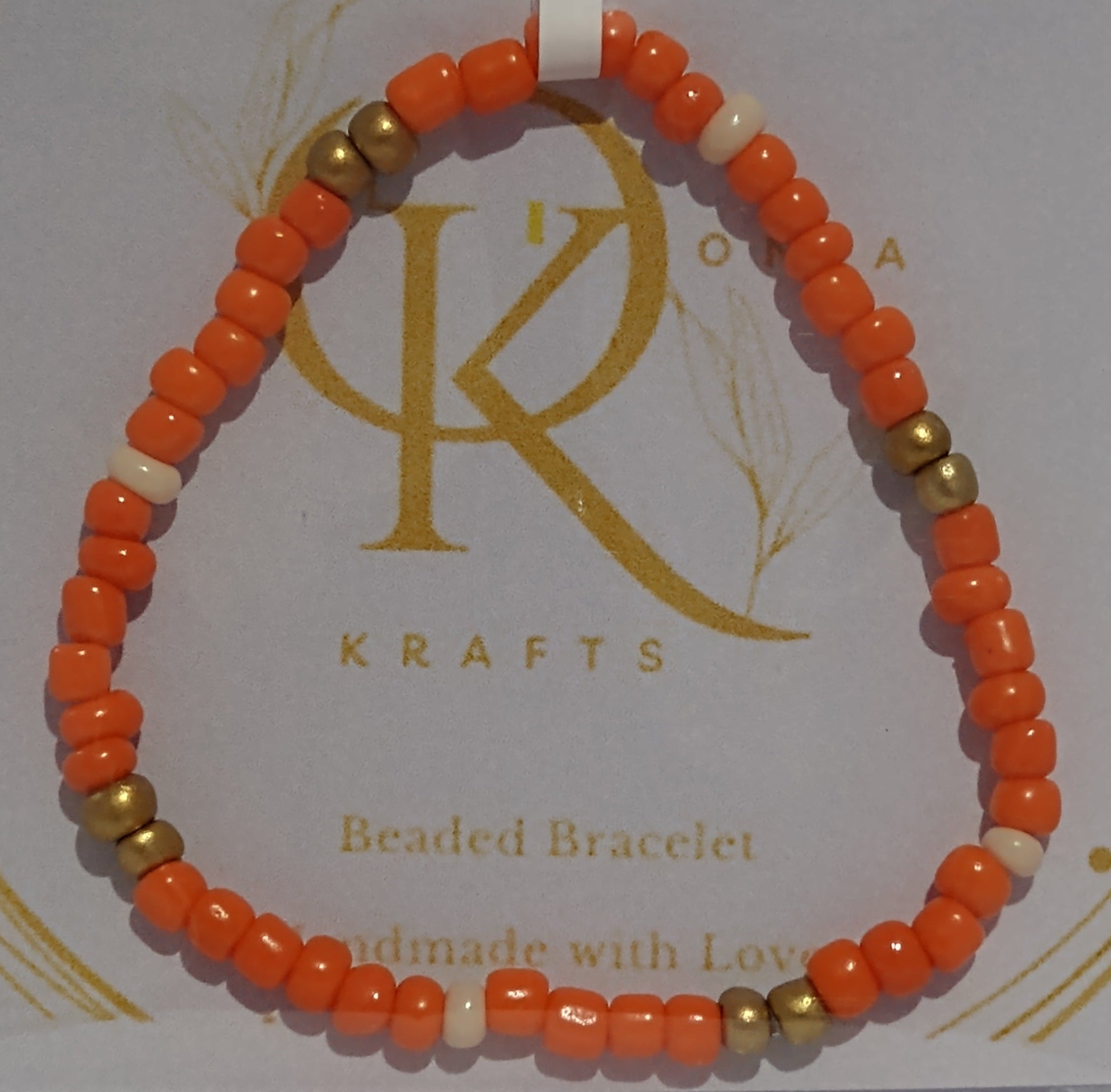 Forever Orange, Beaded Bracelet (Pair)