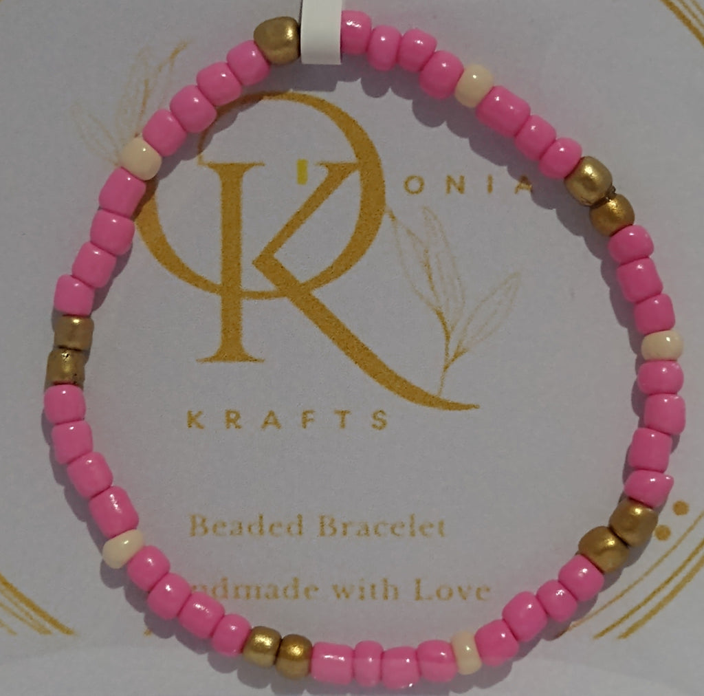 Forever Pink, Beaded Bracelet (Pair)