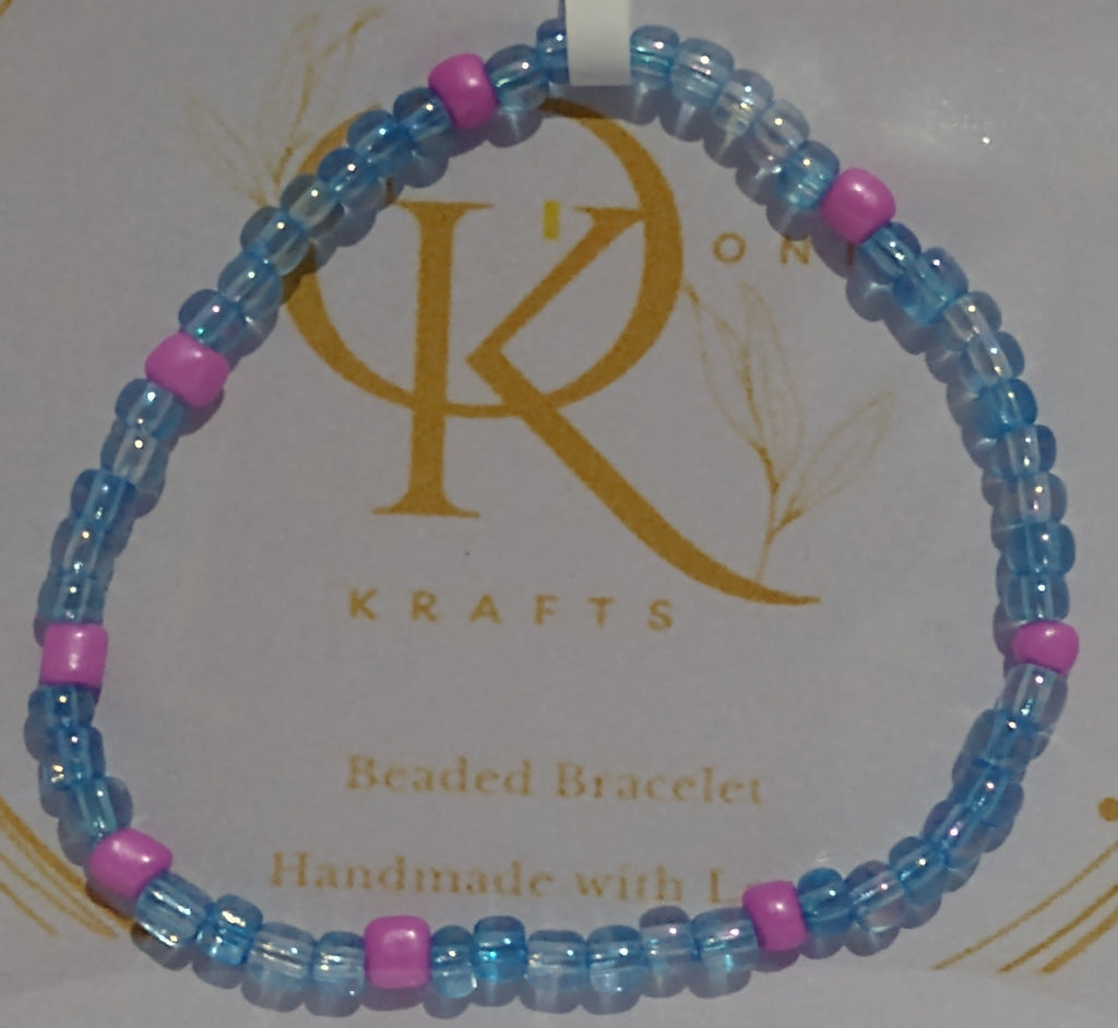 Turquoise Wave Beaded Necklace w/ Bracelets (Set)