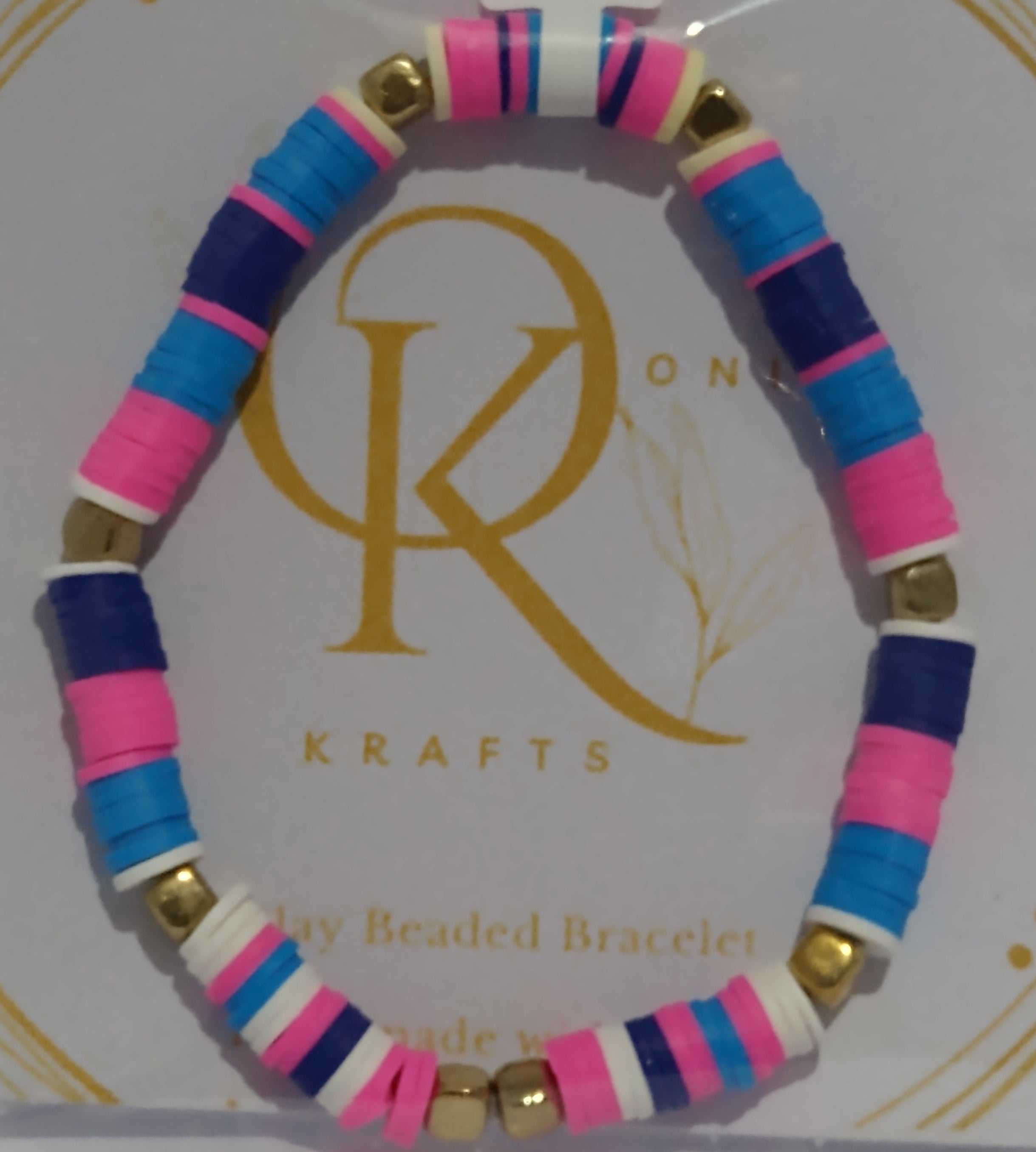 The Cotton Candy, Clay Beaded Bracelet (Single)