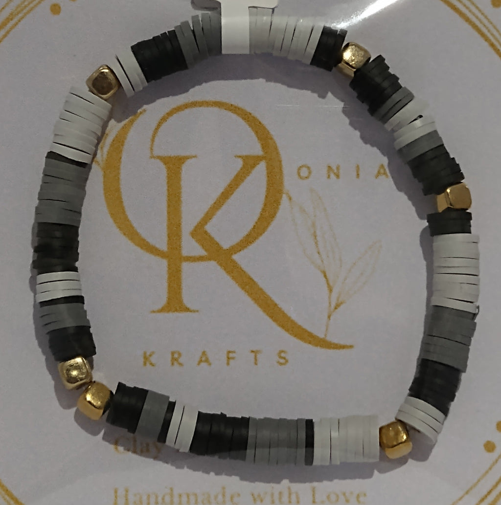 Shadow, Clay Beaded Bracelet (Single)