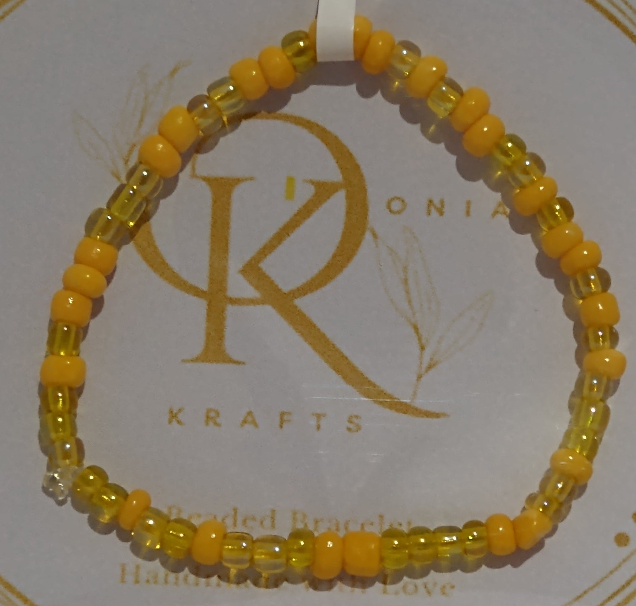 The Lemon Yellow Tang Beaded Necklace w/ Bracelets (Set)