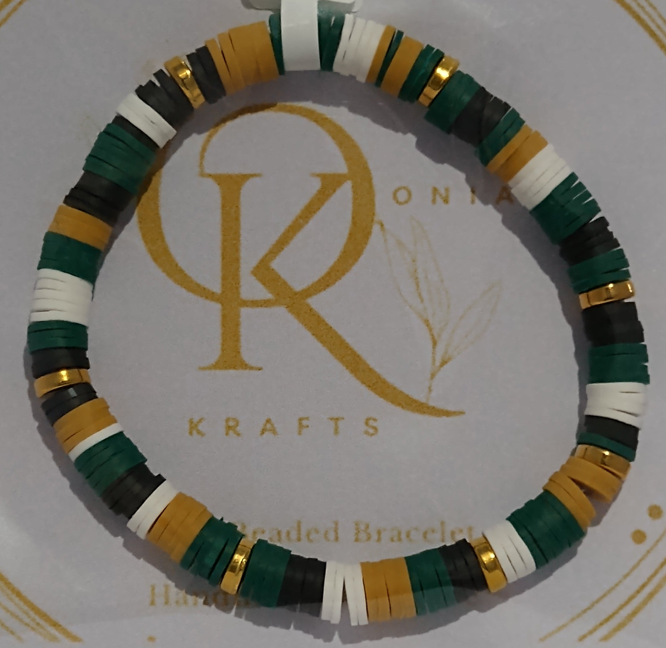 Emerald Isle, Clay Beaded Bracelet (Single)
