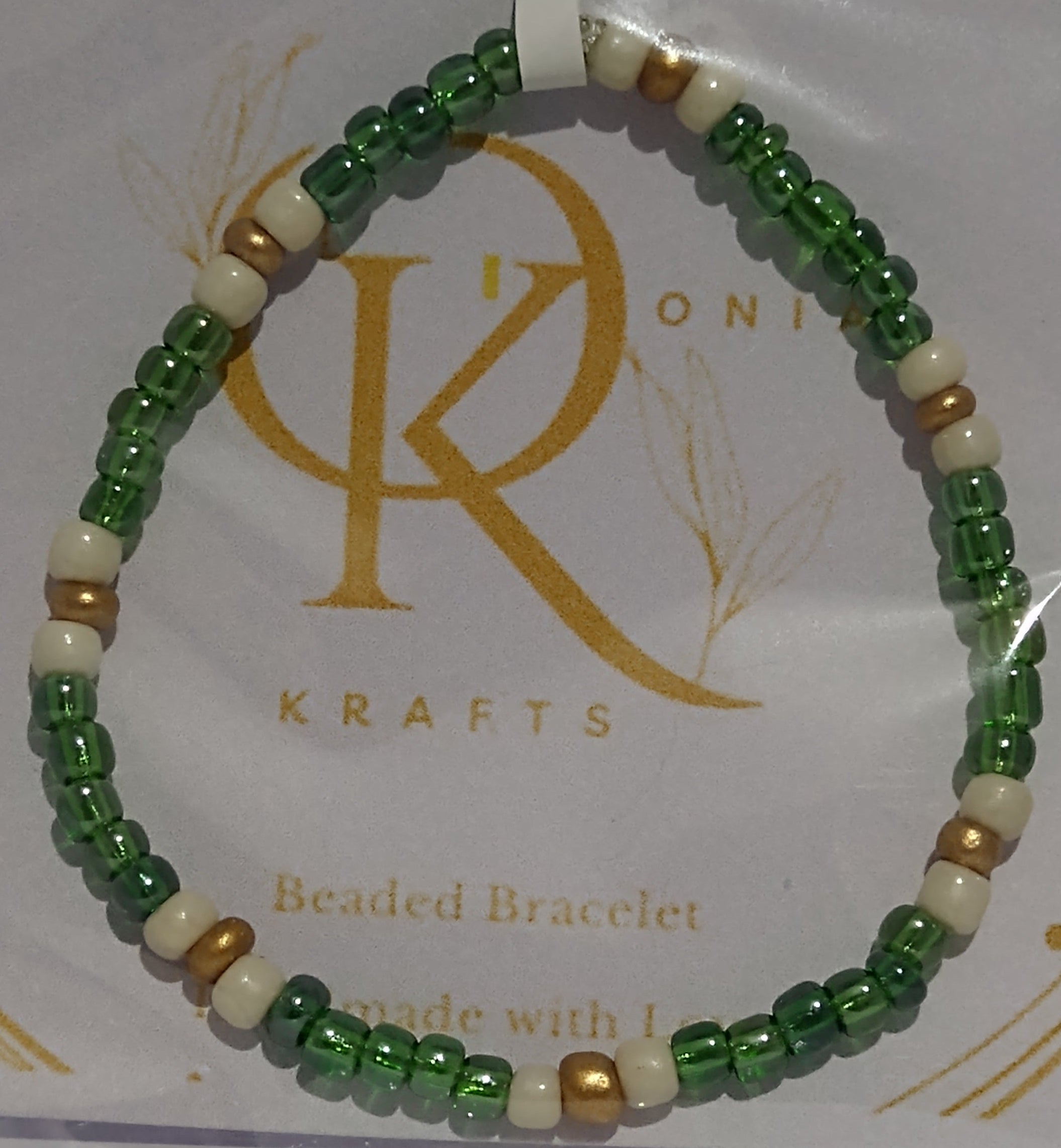 Leaf Love Beaded Necklace w/ Bracelet (Set)