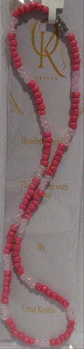 The Pink Silhouette Beaded Necklace w/ Bracelet (Set)