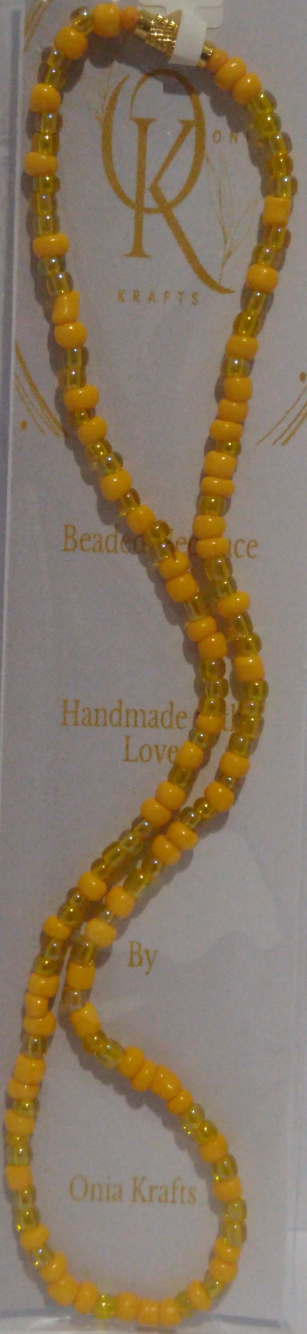 The Lemon Yellow Tang Beaded Necklace w/ Bracelets (Set)