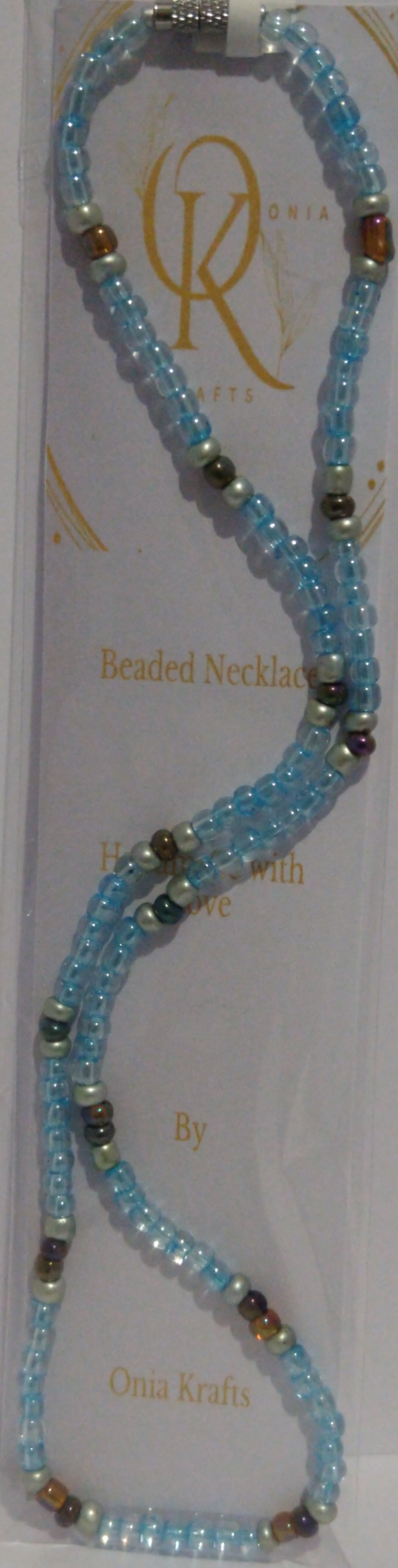 Seashore Shimmer Beaded Necklace (Single)