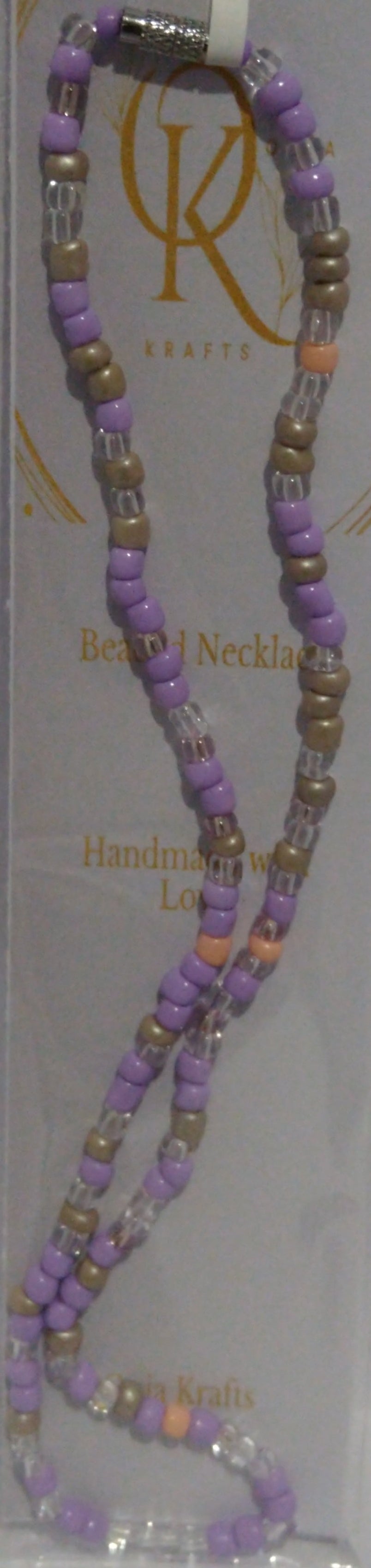 Lilac Passion Beaded Necklace (Single)