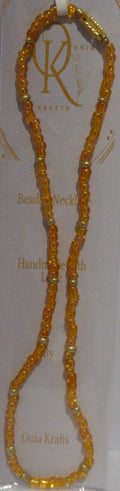 Lemon Tang  Beaded Necklace w/ Bracelet (Set)