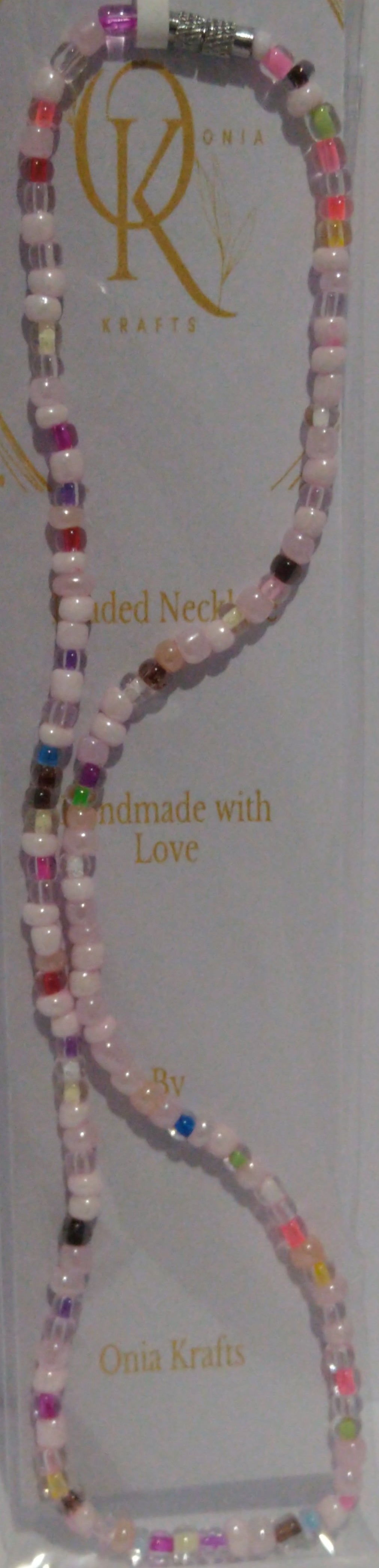 The Pink Coral Beaded Necklace w/ Bracelet (Set)