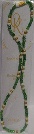 Leaf Love Beaded Necklace w/ Bracelet (Set)