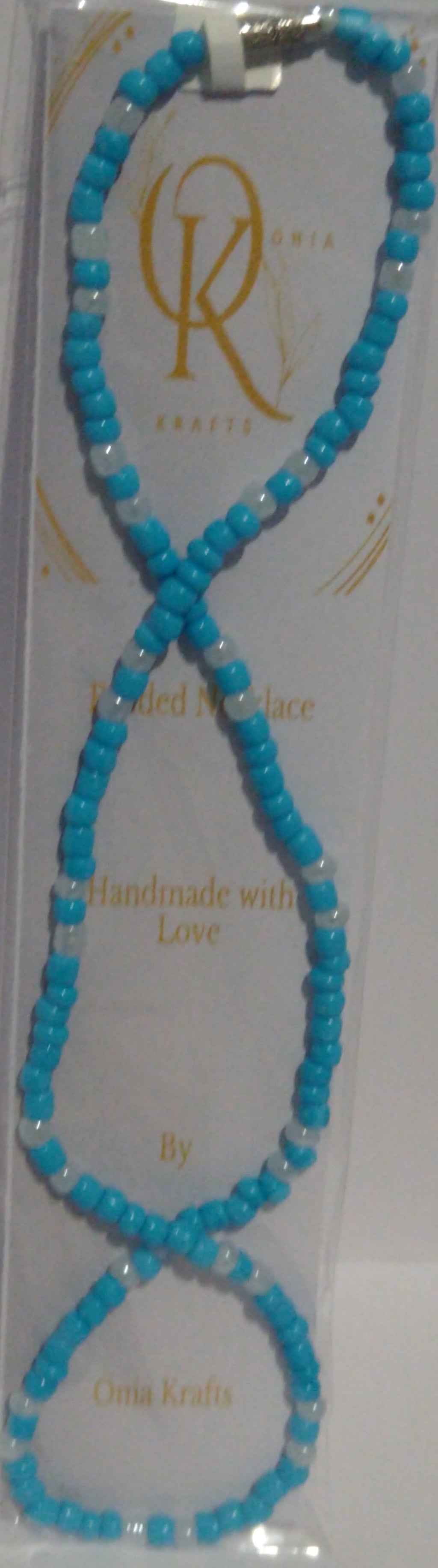 The Light Blue Sky Beaded Necklace (Single)