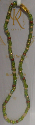Lime Shade Beaded Necklace (Single)