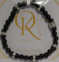 Imitation Pearl Beaded Bracelet: Black (Pair)