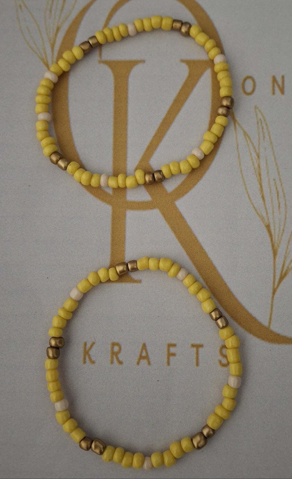 Forever Yellow, Beaded Bracelet (Pair)