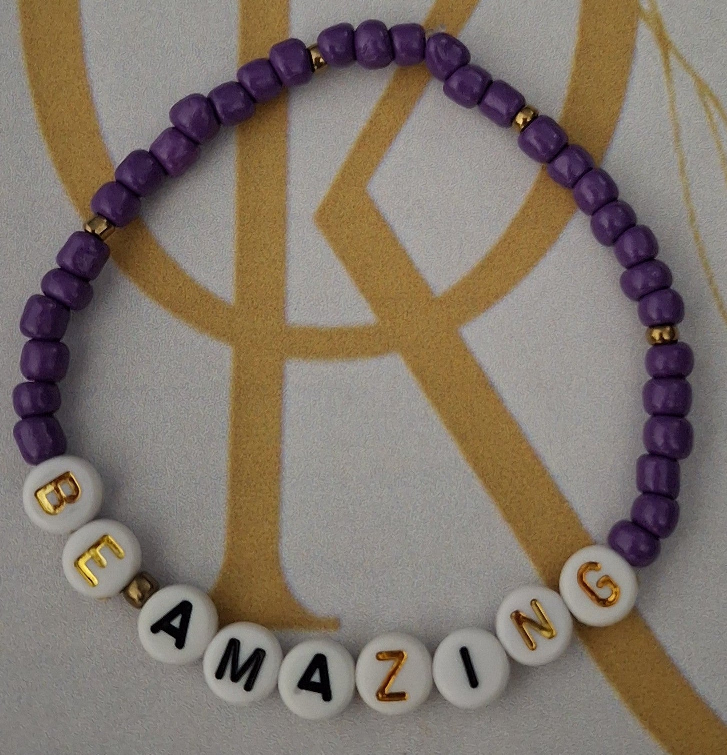 Be Amazing (Purple) Beaded Bracelet (Single)