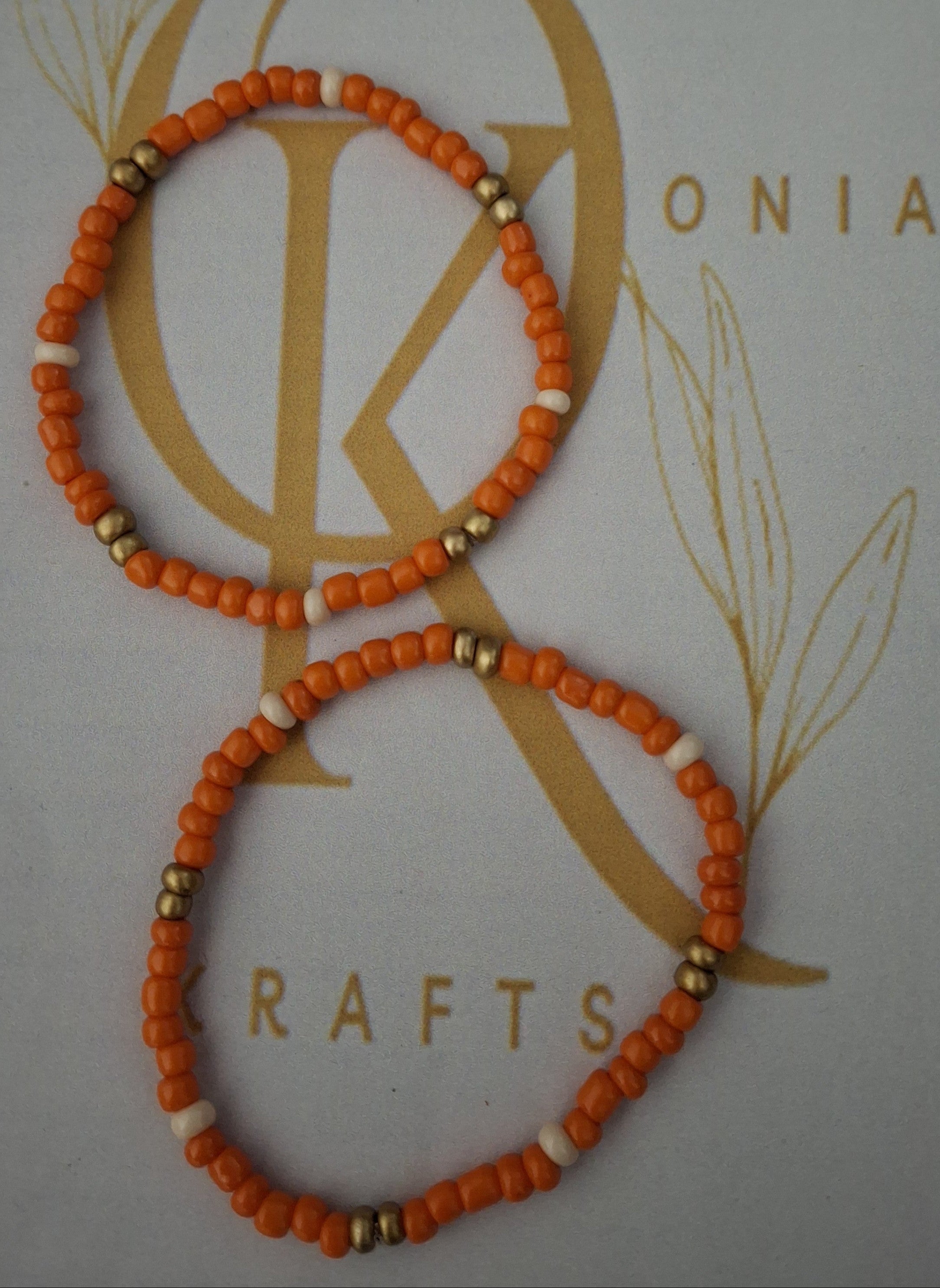 Forever Orange, Beaded Bracelet (Pair)