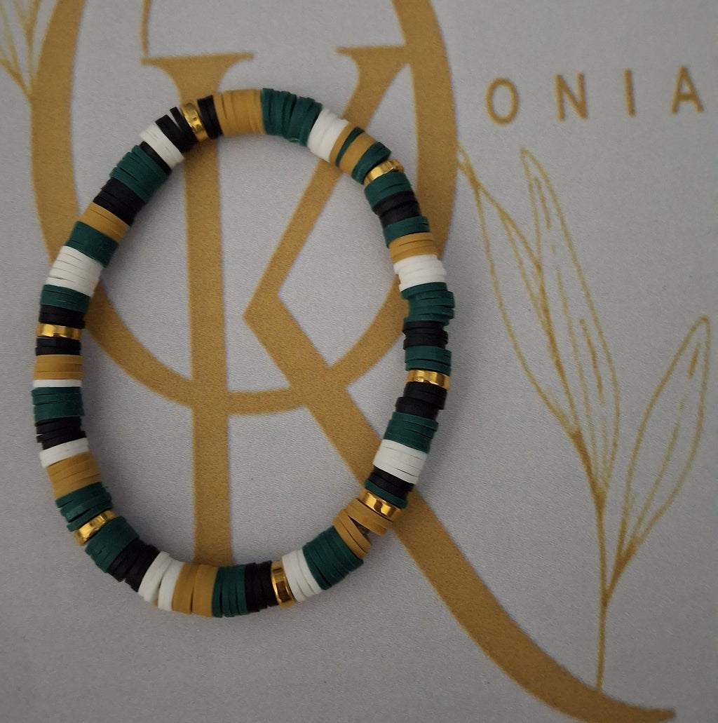 Emerald Isle, Clay Beaded Bracelet (Single)