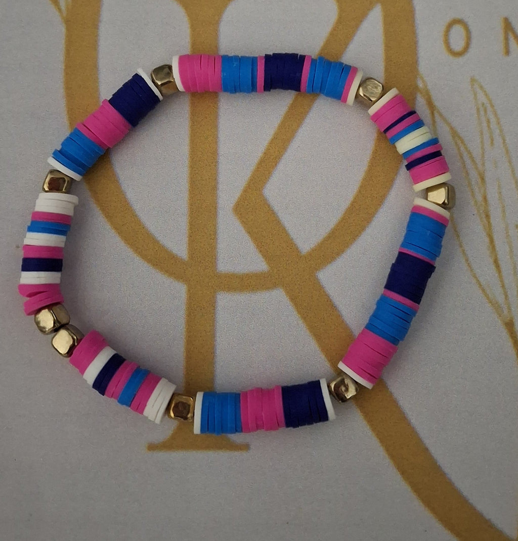 The Cotton Candy, Clay Beaded Bracelet (Single)