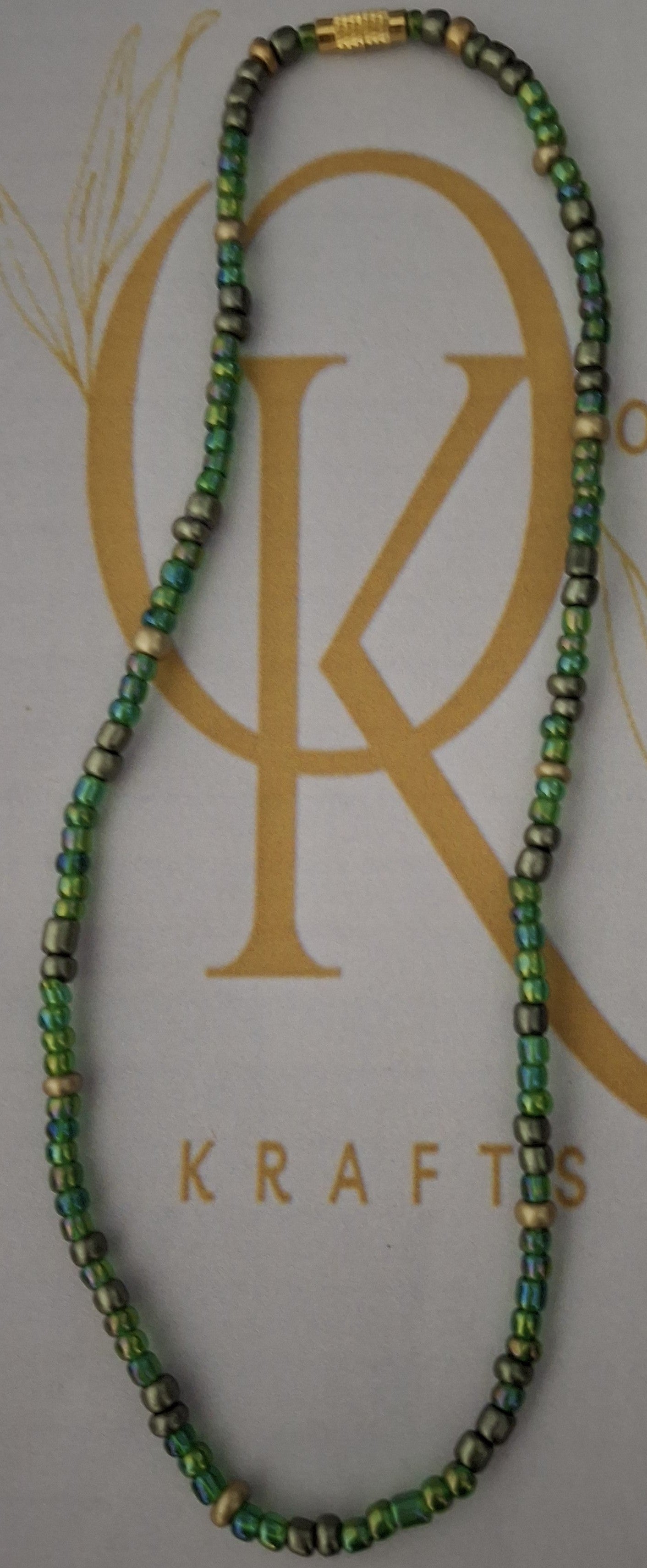 Forest Vibe Beaded Necklace (Single)