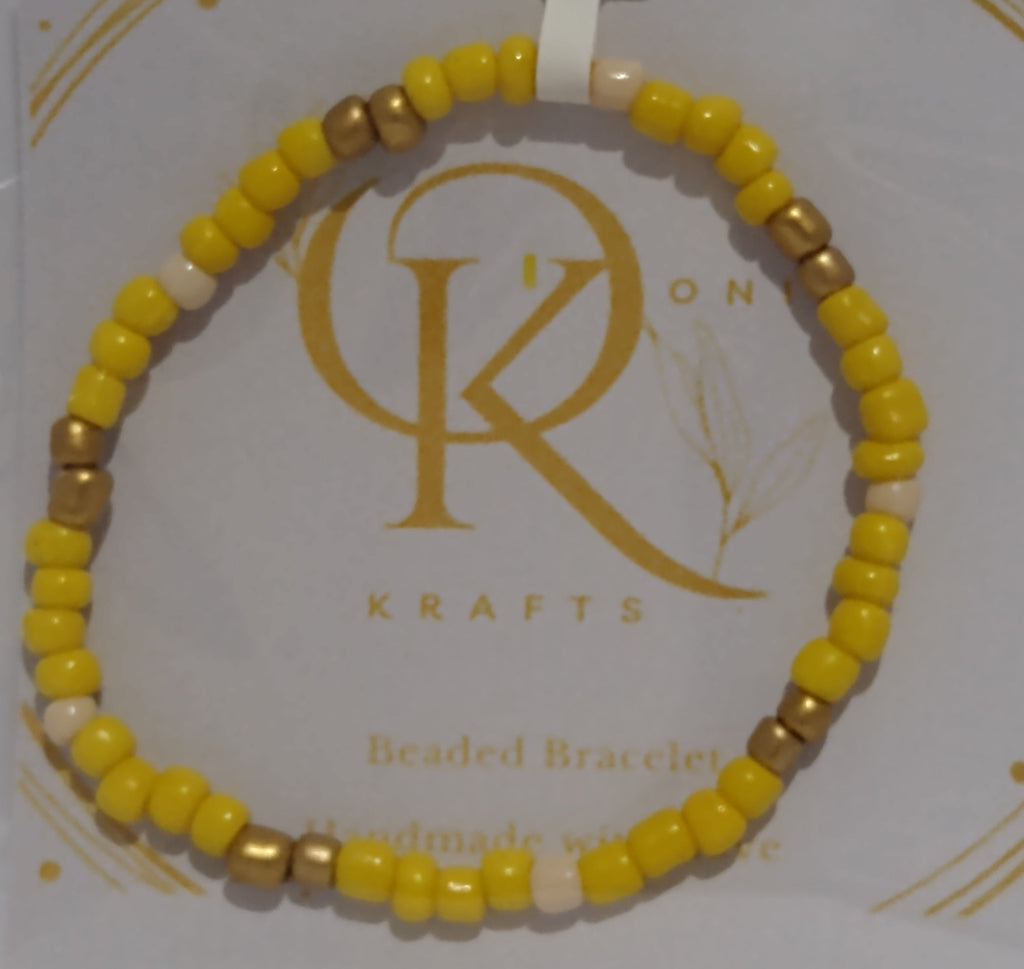 Forever Yellow, Beaded Bracelet (Pair)