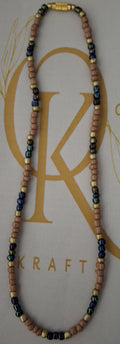 The Light Brown Highlight Beaded Necklace (Single)