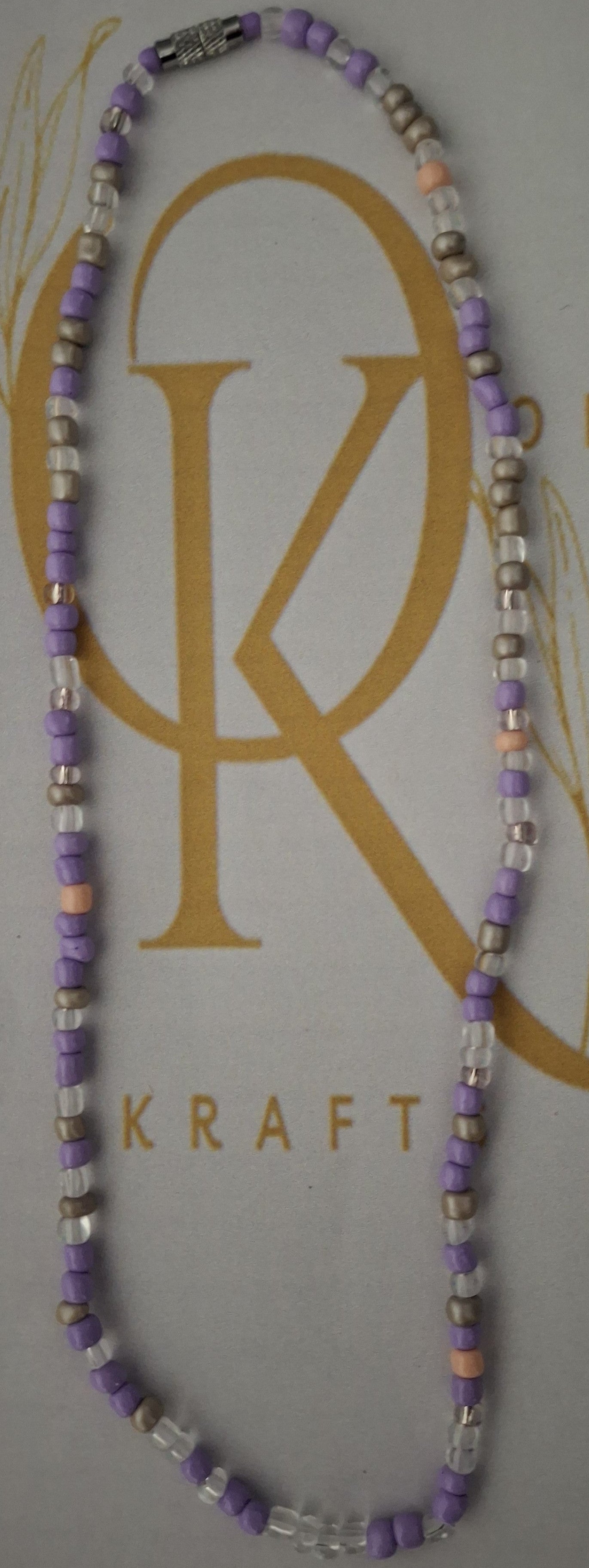 Lilac Passion Beaded Necklace (Single)
