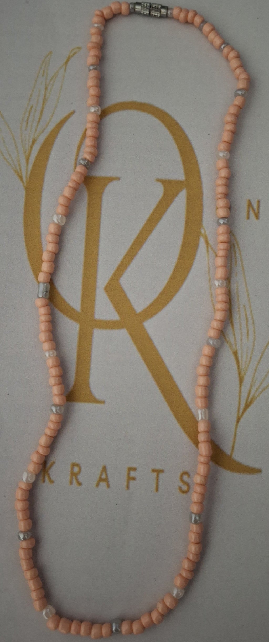 Peach Perfection Beaded Necklace (Single)