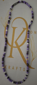 The Purple Bloom Beaded Necklace (Single)